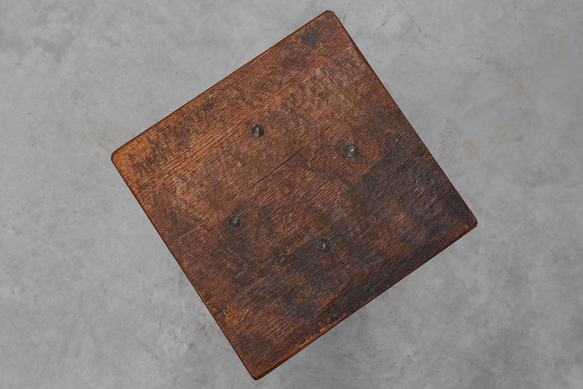 Mid 19th Century French carved wooden low stool in Gothic stylethumbnail